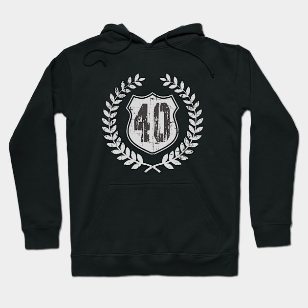 Vintage Old No. 40 T-Shirt Hoodie by adouniss